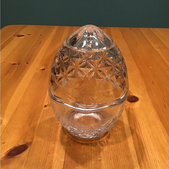 Vintage | Other | Vintage Glass Covered Candy Dish Egg Easter Decor For